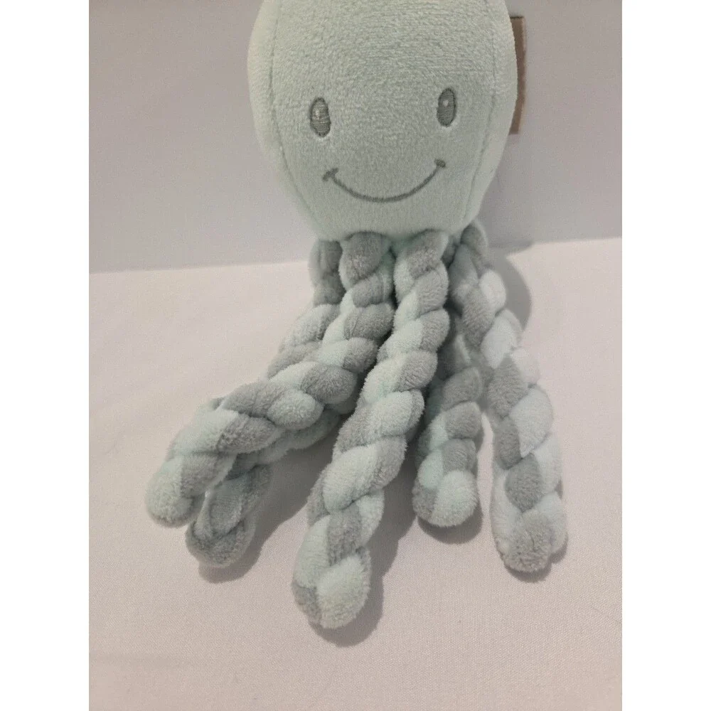 Nattou Octopus Blue Baby Toy Comforter Lovey Snuggle newborn soft Plush